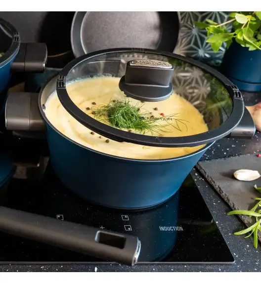 AMBITION | AZZURRO GARNEK 28 CM 6 L POKRYWKA INDUKCJA