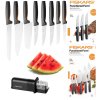 FISKARS FUNCTIONAL FORM 1057558+1057564 Komplet 8 noży (5+3) w pudełkach + ostrzałka ESSENTIAL