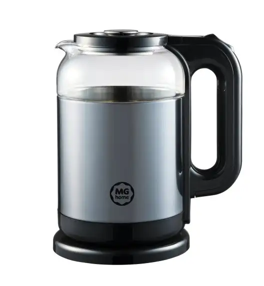 MG HOME | CZAJNIK ELEKTRYCZNY 1,7 L STALOWO-SZKLANY SZARY