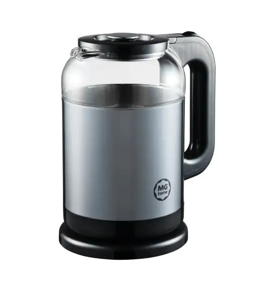 MG HOME | CZAJNIK ELEKTRYCZNY 1,7 L STALOWO-SZKLANY SZARY