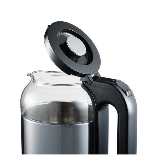 MG HOME | CZAJNIK ELEKTRYCZNY 1,7 L STALOWO-SZKLANY SZARY