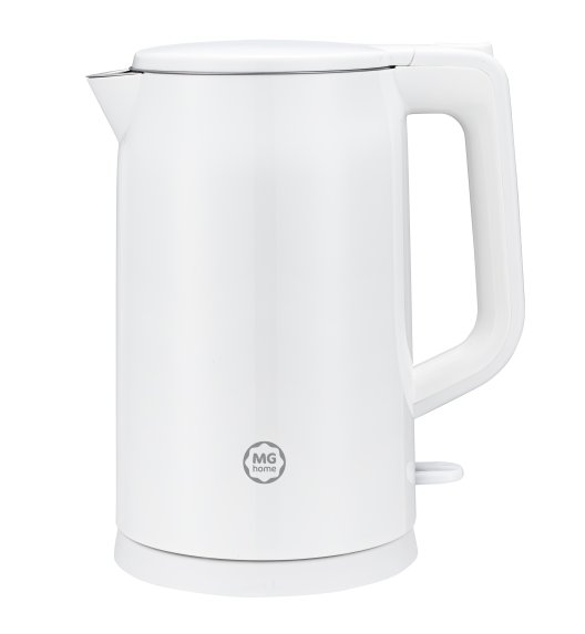 MG HOME | CZAJNIK ELEKTRYCZNY 1,7 L Z PODWÓJNĄ OBUDOWĄ BIAŁY