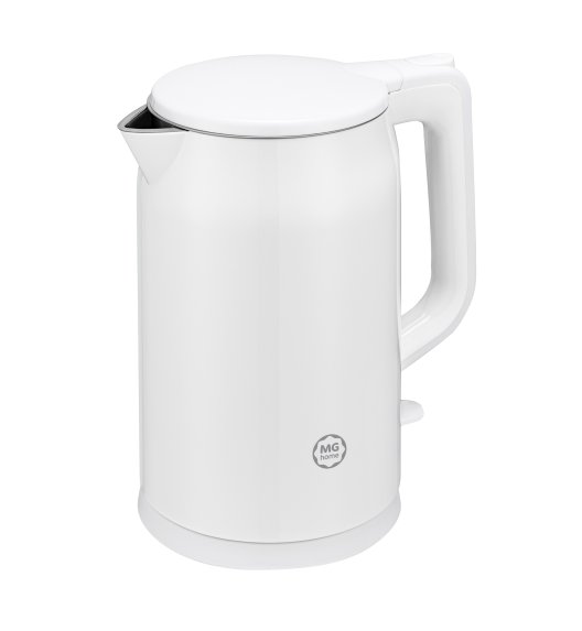 MG HOME | CZAJNIK ELEKTRYCZNY 1,7 L Z PODWÓJNĄ OBUDOWĄ BIAŁY