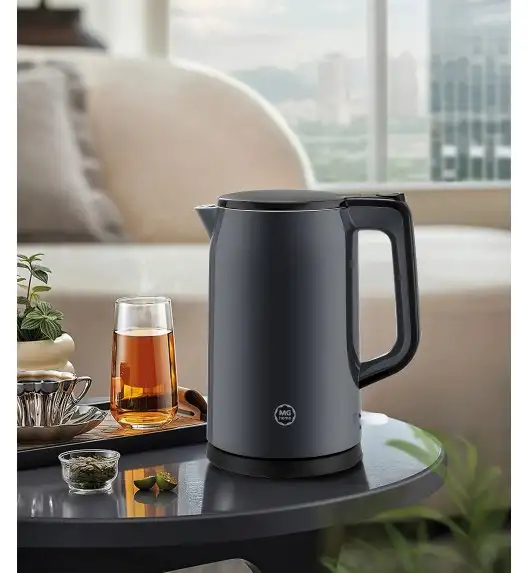 MG HOME | CZAJNIK ELEKTRYCZNY 1,7 L Z PODWÓJNĄ OBUDOWĄ CZARNY