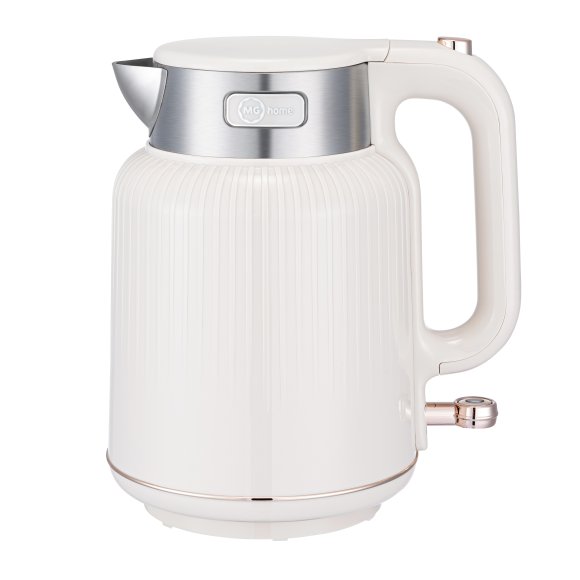 MG HOME | CZAJNIK ELEKTRYCZNY 1,7 L Z PODWÓJNĄ OBUDOWĄ TŁOCZONY (KREMOWY)