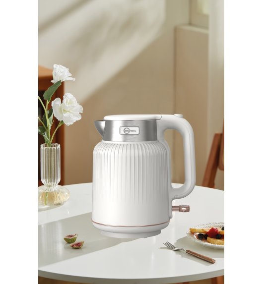 MG HOME | CZAJNIK ELEKTRYCZNY 1,7 L Z PODWÓJNĄ OBUDOWĄ TŁOCZONY (KREMOWY)