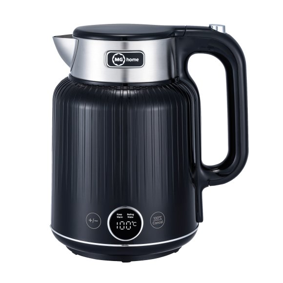 MG HOME | CZAJNIK ELEKTRYCZNY 1,5 L Z PODWÓJNĄ OBUDOWĄ Z REGULACJĄ TEMPERATURY (CZARNY)