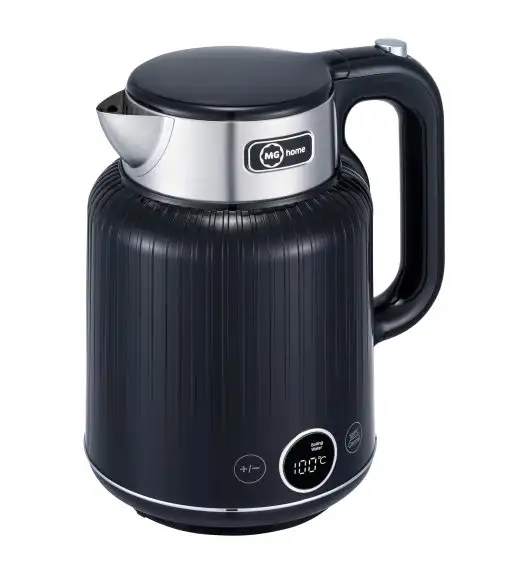 MG HOME | CZAJNIK ELEKTRYCZNY 1,5 L Z PODWÓJNĄ OBUDOWĄ Z REGULACJĄ TEMPERATURY (CZARNY)
