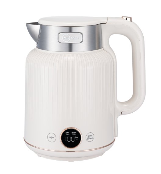 MG HOME | CZAJNIK ELEKTRYCZNY 1,5 L Z PODWÓJNĄ OBUDOWĄ Z REGULACJĄ TEMPERATURY (KREMOWY)