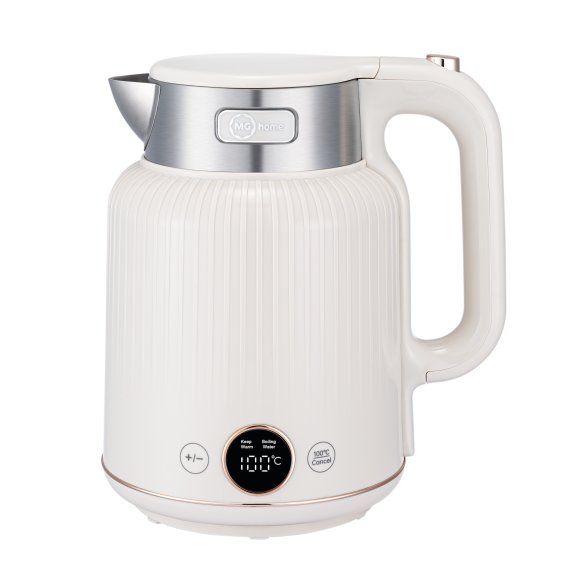 MG HOME | CZAJNIK ELEKTRYCZNY 1,5 L Z PODWÓJNĄ OBUDOWĄ Z REGULACJĄ TEMPERATURY (KREMOWY)