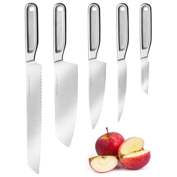 FISKARS ALL STEEL Komplet 5 noży kuchennych | japońska stal nierdzewna