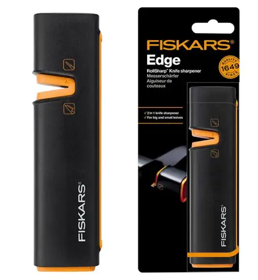 FISKARS ALL STEEL Komplet 5 noży kuchennych + Ostrzałka EDGE | japońska stal nierdzewna