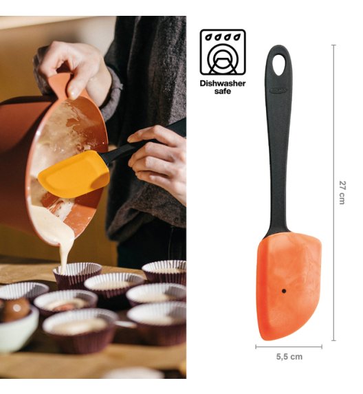 FISKARS ESSENTIAL 1065591 Szpatułka cukiernicza 26,5 cm / tworzywo sztuczne / silikon