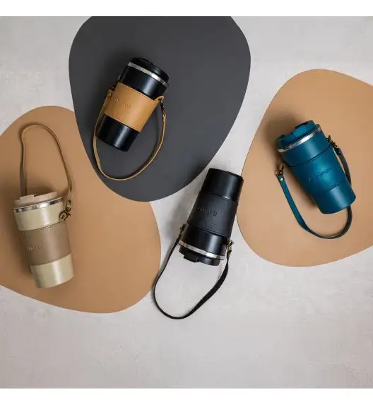 AMBITION | CAMEL KUBEK TERMICZNY 500 ML Z PASKIEM NIEBIESKI