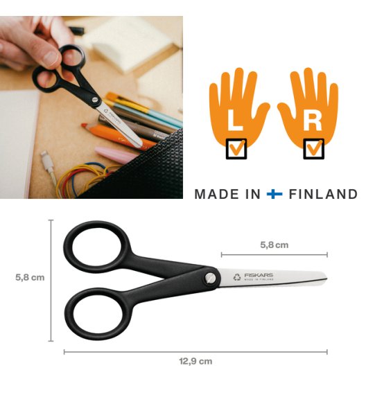 FISKARS FUNCTIONAL FORM Nożyczki dla hobbystów 13 cm / szkolne / biurowe / uniwersalne