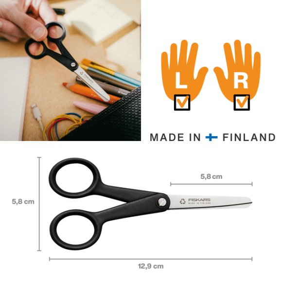 FISKARS FUNCTIONAL FORM Nożyczki dla hobbystów 13 cm / szkolne / biurowe / uniwersalne