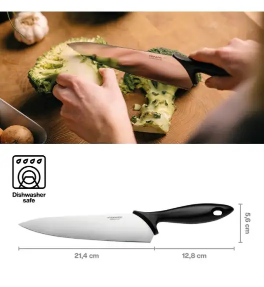 FISKARS ESSENTIAL 1065565 Nóż szefa kuchni 21 cm / stal nierdzewna 