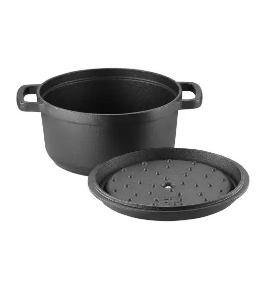 AMBITION | IRON GARNEK ŻELIWNY 24 CM Z POKRYWĄ 3,5 L