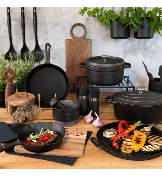 AMBITION | IRON GARNEK ŻELIWNY 24 CM Z POKRYWĄ 3,5 L