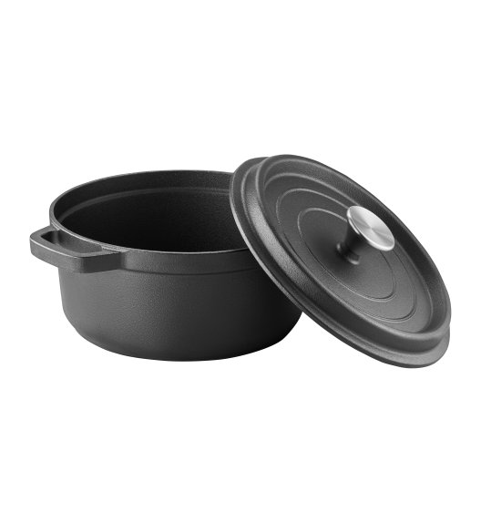 AMBITION | IRON GARNEK ŻELIWNY 24 CM Z POKRYWĄ 3,5 L