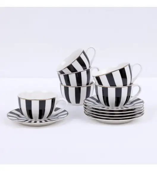 AMBITION | RIBS KPL SERWIS KAWA 12 EL 6 OS / porcelana