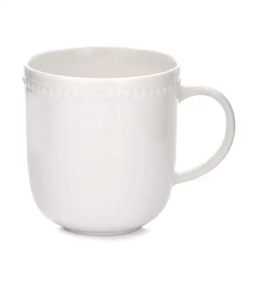 AMBITION | PERLINE KUBEK 380 ML BIAŁY / porcelana