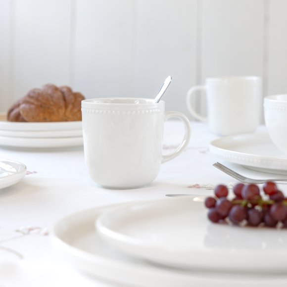 AMBITION | PERLINE KUBEK 380 ML BIAŁY / porcelana