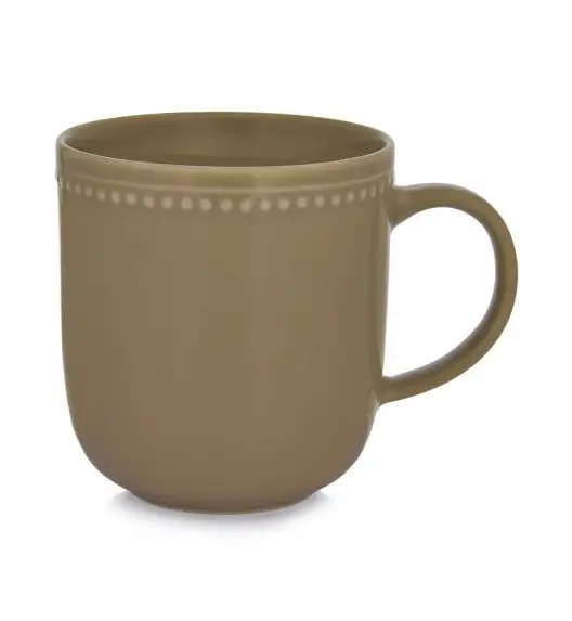 AMBITION | PERLINE KUBEK 380 ML BRĄZOWY / porcelana