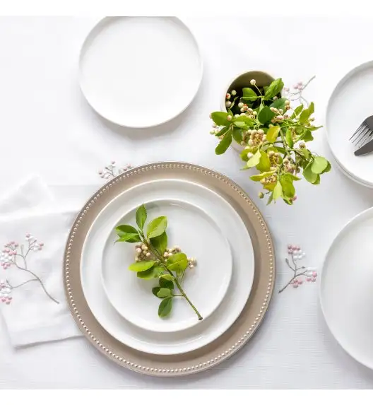 AMBITION | PERLINE TALERZ OBIAD 27 CM / porcelana