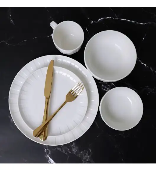 AMBITION | LIGNE TALERZ 30 CM BIAŁY / porcelana