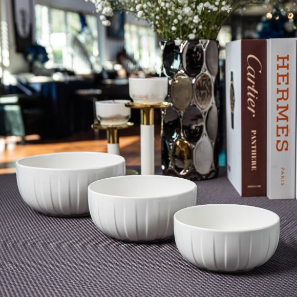AMBITION | LIGNE SALATERKA 17 CM BIALŁY / porcelana