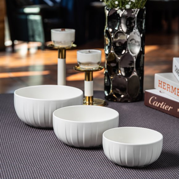 AMBITION | LIGNE SALATERKA 17 CM BIALŁY / porcelana