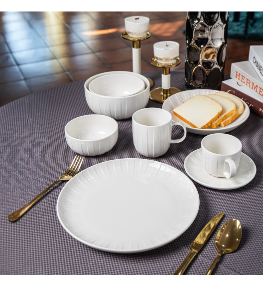 AMBITION | LIGNE KUBEK 350 ML BIAŁY / porcelana