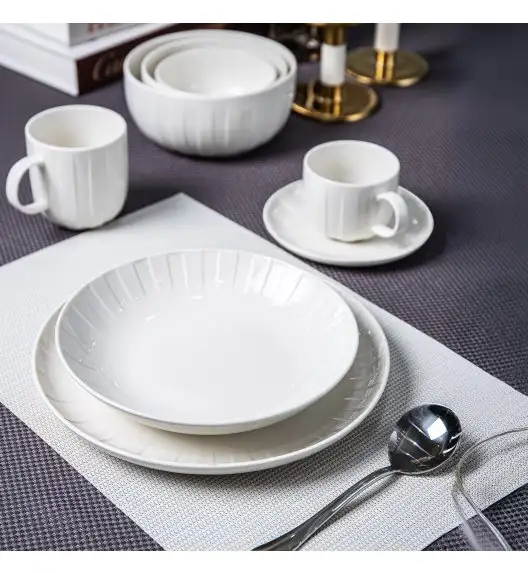 AMBITION | LIGNE KUBEK 350 ML BIAŁY / porcelana