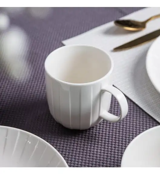 AMBITION | LIGNE KUBEK 350 ML BIAŁY / porcelana