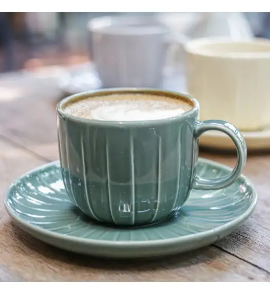 AMBITION | LIGNE FILIŻANKA 220 ML ZIELONY / porcelana