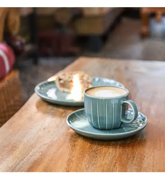 AMBITION | LIGNE FILIŻANKA 90 ML ZIELONY / porcelana