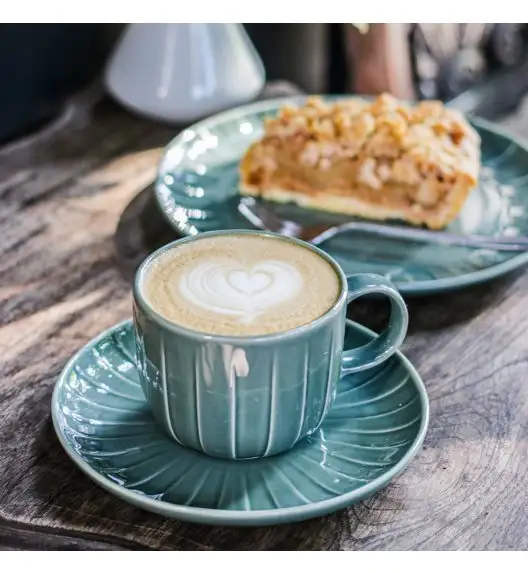 AMBITION | LIGNE FILIŻANKA 280 ML ZIELONY / porcelana