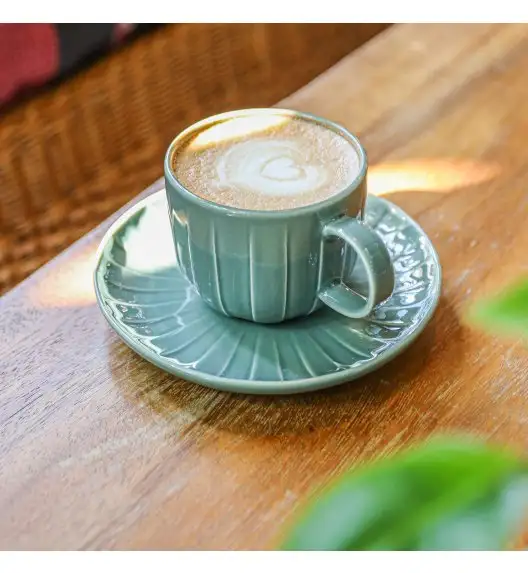 AMBITION | LIGNE FILIŻANKA 280 ML ZIELONY / porcelana