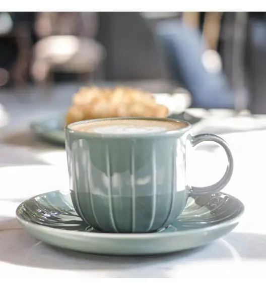 AMBITION | LIGNE FILIŻANKA 280 ML ZIELONY / porcelana