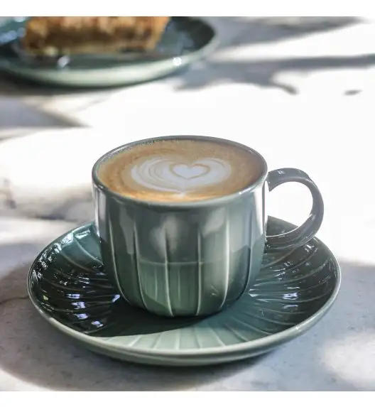 AMBITION | LIGNE FILIŻANKA 280 ML ZIELONY / porcelana