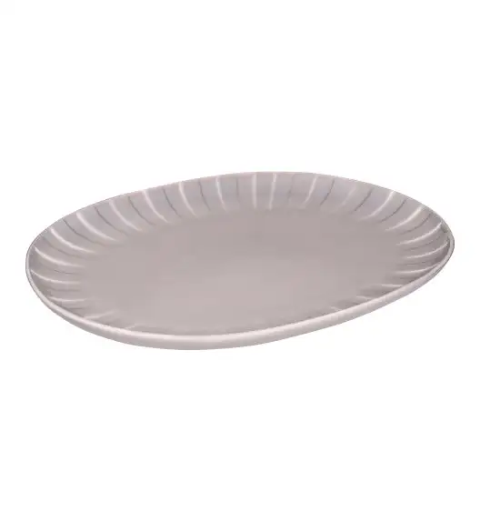 AMBITION | LIGNE PÓŁMISEK 30 CM SZARY / porcelana