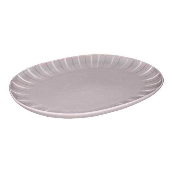 AMBITION | LIGNE PÓŁMISEK 30 CM SZARY / porcelana