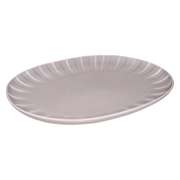 AMBITION | LIGNE PÓŁMISEK 36 CM SZARY / porcelana