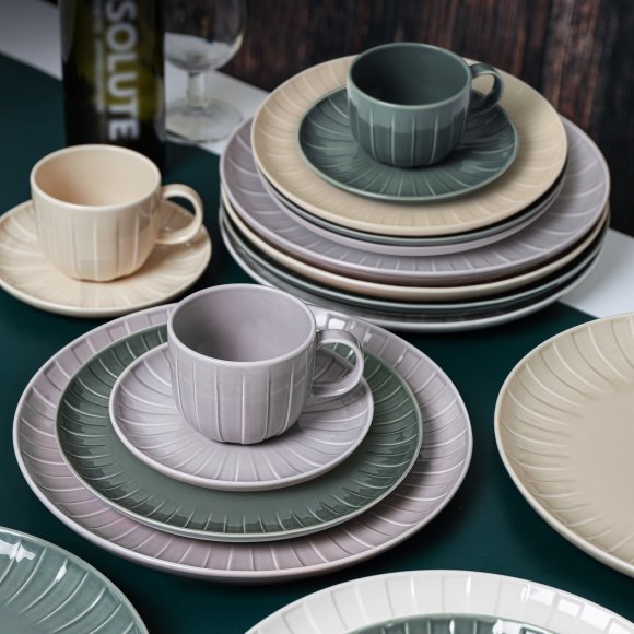 AMBITION | LIGNE TALERZ 30 CM SZARY / porcelana