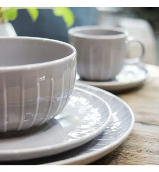 AMBITION | LIGNE SALATERKA 17 CM SZARY / porcelana