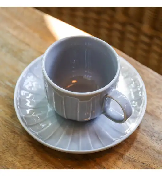 AMBITION | LIGNE FILIŻANKA 220 ML SZARY / porcelana