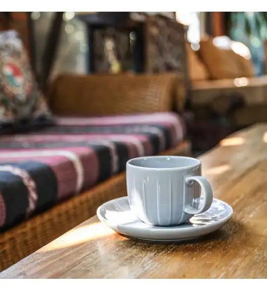 AMBITION | LIGNE FILIŻANKA 220 ML SZARY / porcelana