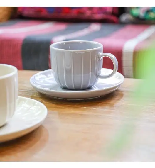AMBITION | LIGNE FILIŻANKA 90 ML SZARY / porcelana