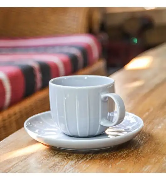 AMBITION | LIGNE FILIŻANKA 90 ML SZARY / porcelana